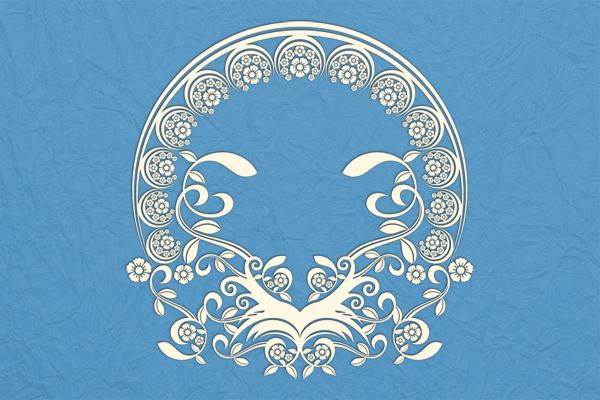 バロック様式風 花柄デザイン サムネイル画像