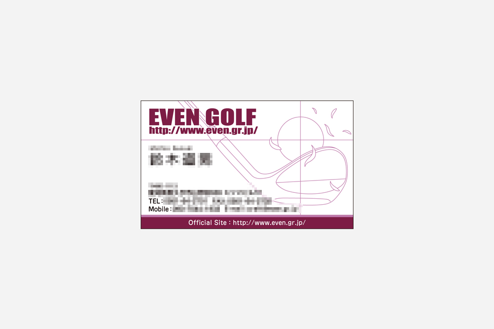 EVEN GOLF 名刺デザイン画像